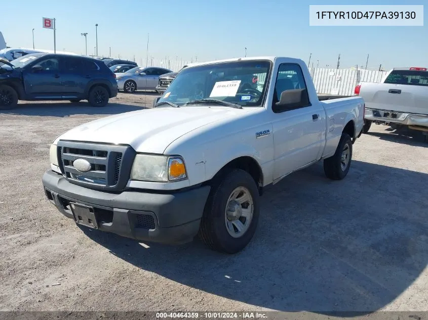 2007 Ford Ranger Stx/Xl/Xlt VIN: 1FTYR10D47PA39130 Lot: 40464359