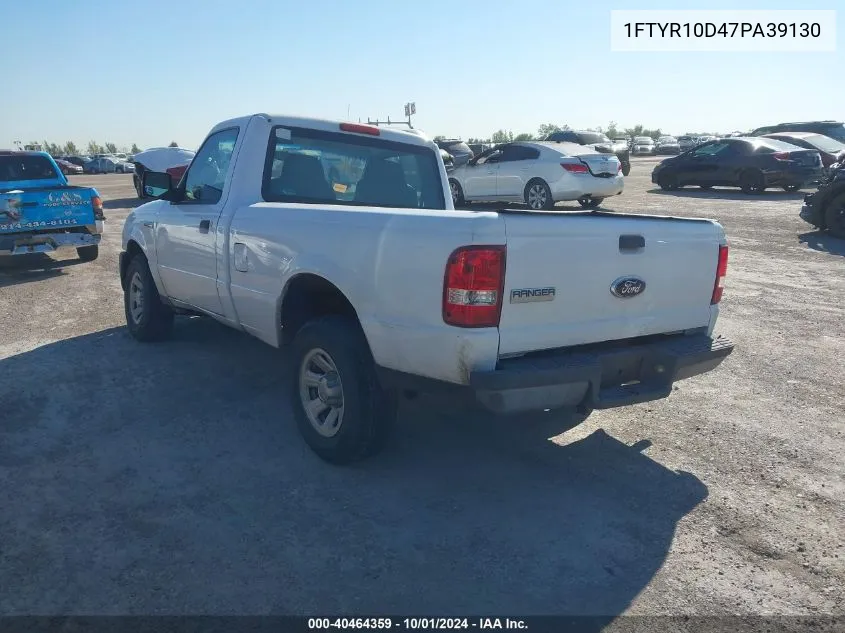 2007 Ford Ranger Stx/Xl/Xlt VIN: 1FTYR10D47PA39130 Lot: 40464359