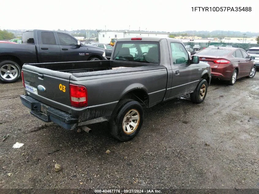 2007 Ford Ranger Stx/Xl/Xlt VIN: 1FTYR10D57PA35488 Lot: 40467776