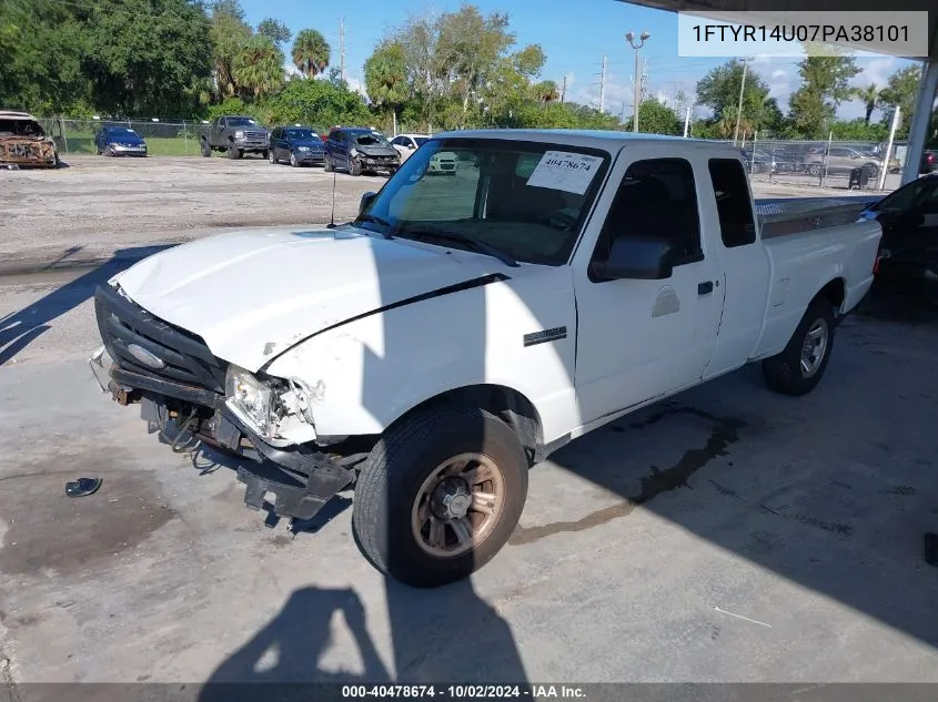 2007 Ford Ranger Sport/Stx/Xl/Xlt VIN: 1FTYR14U07PA38101 Lot: 40478674