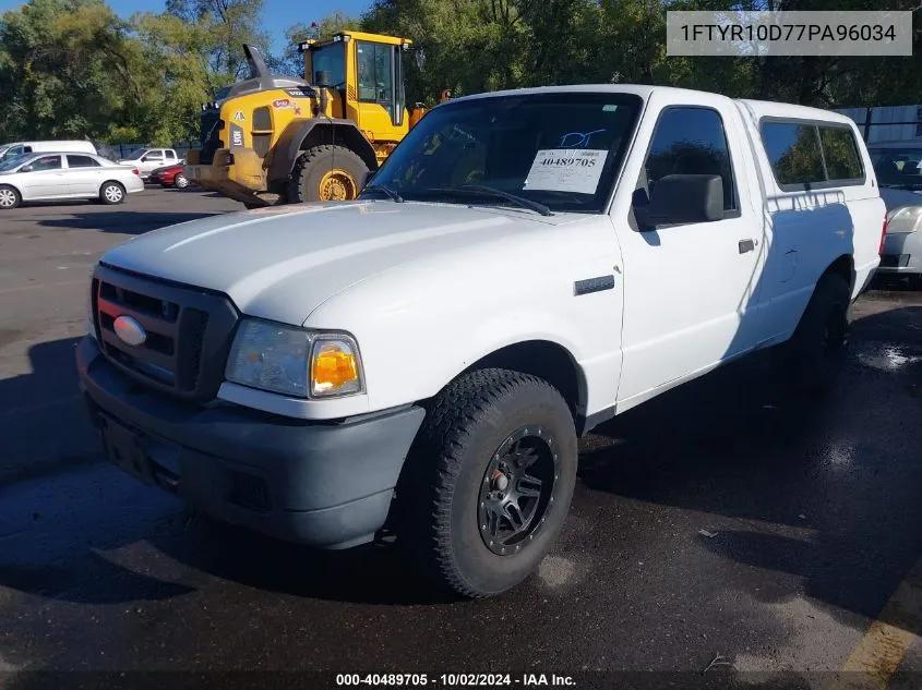 2007 Ford Ranger Stx/Xl/Xlt VIN: 1FTYR10D77PA96034 Lot: 40489705