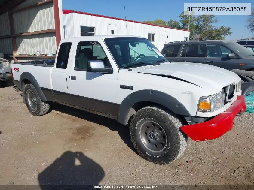 2007 Ford Ranger Fx4 Level Ii/Fx4 Off-Road/Sport/Xlt VIN: 1FTZR45E87PA36058 Lot: 40506128