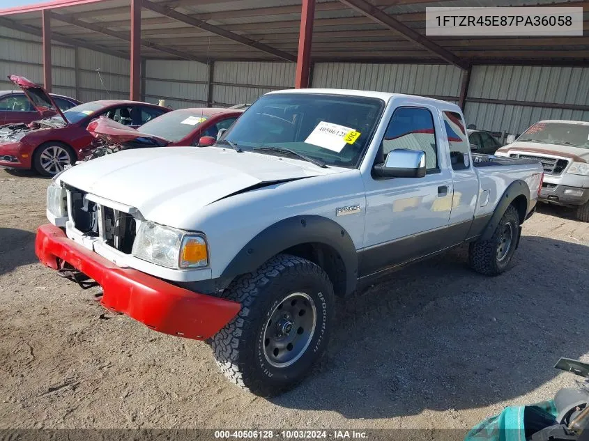 2007 Ford Ranger Fx4 Level Ii/Fx4 Off-Road/Sport/Xlt VIN: 1FTZR45E87PA36058 Lot: 40506128