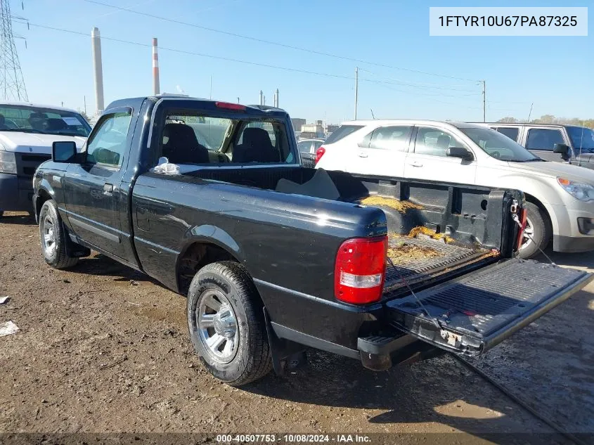 1FTYR10U67PA87325 2007 Ford Ranger Sport/Stx/Xl/Xlt