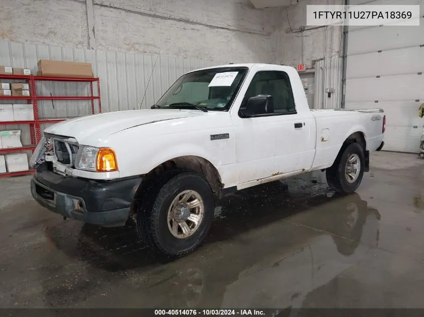 2007 Ford Ranger Sport/Xl/Xlt VIN: 1FTYR11U27PA18369 Lot: 40514076