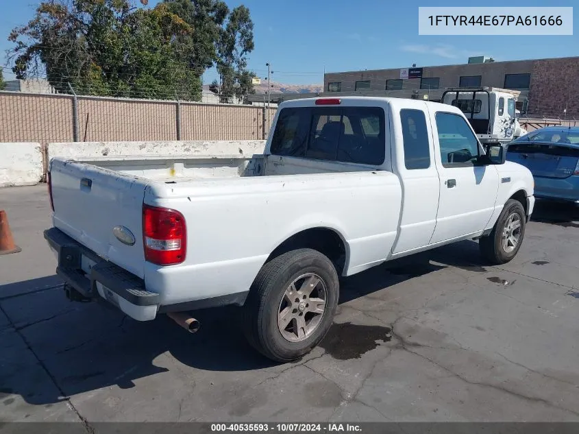 2007 Ford Ranger Sport/Stx/Xlt VIN: 1FTYR44E67PA61666 Lot: 40535593