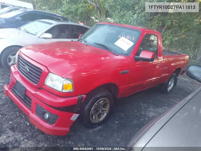 2007 Ford Ranger Stx/Xl/Xlt VIN: 1FTYR10D27PA11813 Lot: 40542481