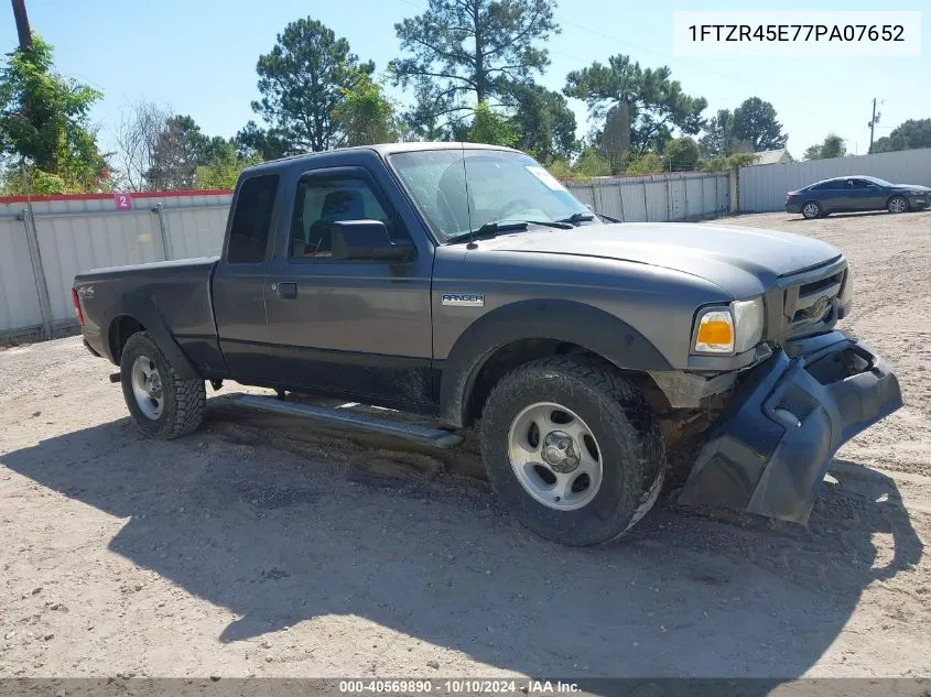 2007 Ford Ranger Fx4 Level Ii/Fx4 Off-Road/Sport/Xlt VIN: 1FTZR45E77PA07652 Lot: 40569890