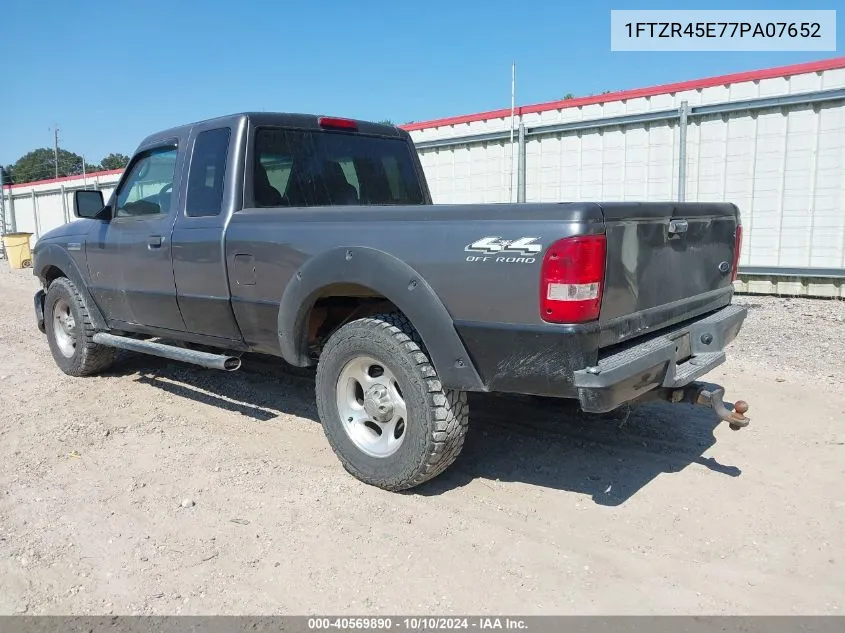 2007 Ford Ranger Fx4 Level Ii/Fx4 Off-Road/Sport/Xlt VIN: 1FTZR45E77PA07652 Lot: 40569890