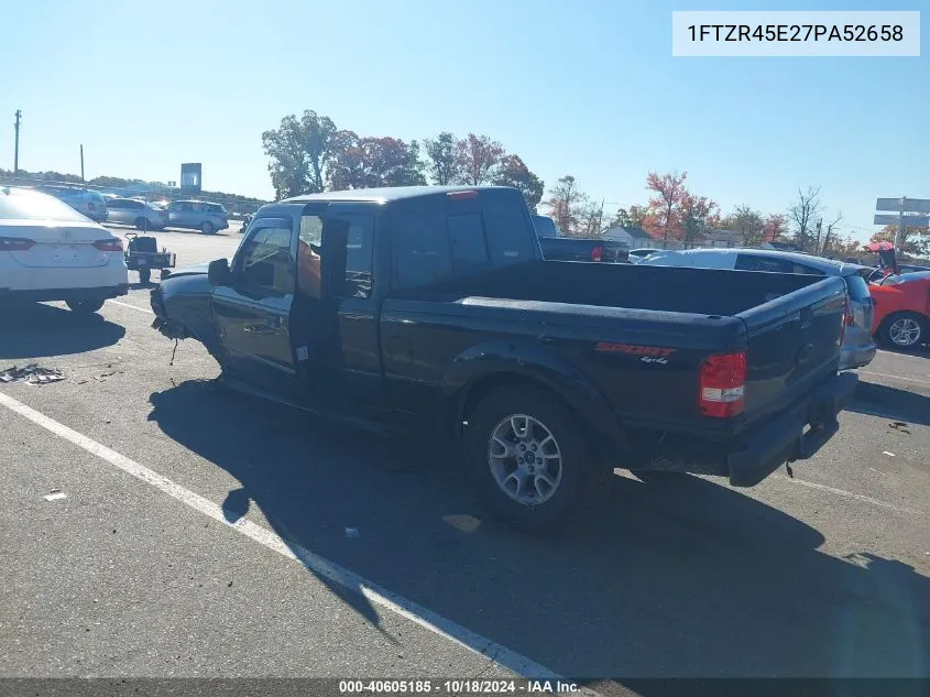 2007 Ford Ranger Fx4 Level Ii/Fx4 Off-Road/Sport/Xlt VIN: 1FTZR45E27PA52658 Lot: 40605185