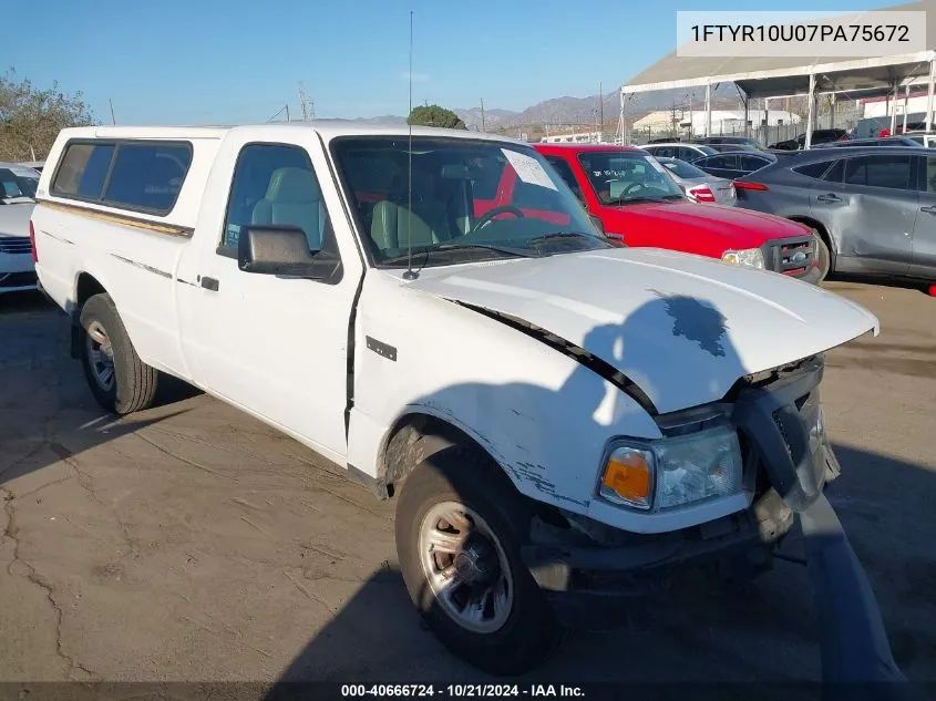 2007 Ford Ranger Sport/Stx/Xl/Xlt VIN: 1FTYR10U07PA75672 Lot: 40666724