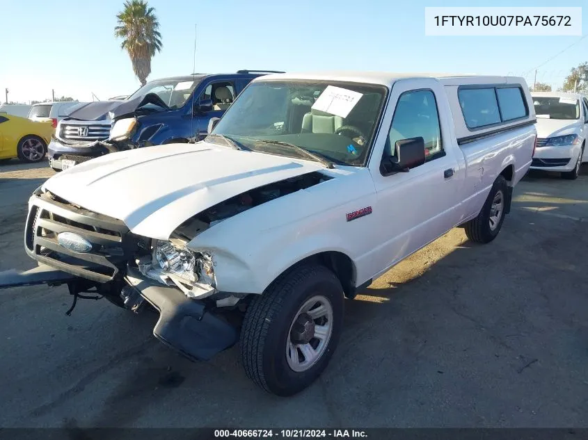 2007 Ford Ranger Sport/Stx/Xl/Xlt VIN: 1FTYR10U07PA75672 Lot: 40666724