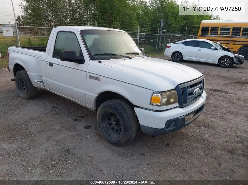 2007 Ford Ranger Stx/Xl/Xlt VIN: 1FTYR10D77PA97250 Lot: 40672598