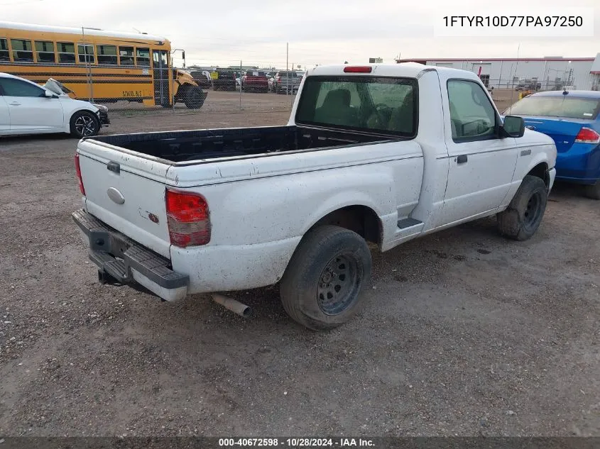 2007 Ford Ranger Stx/Xl/Xlt VIN: 1FTYR10D77PA97250 Lot: 40672598