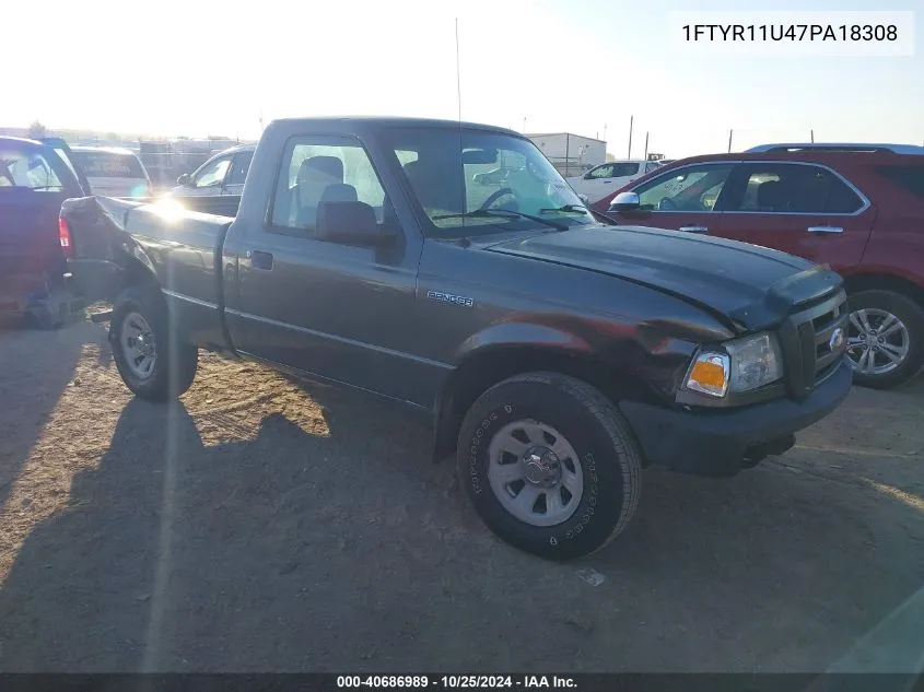 2007 Ford Ranger Sport/Xl/Xlt VIN: 1FTYR11U47PA18308 Lot: 40686989