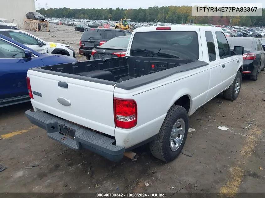 2007 Ford Ranger Sport/Stx/Xlt VIN: 1FTYR44E77PA83367 Lot: 40700342