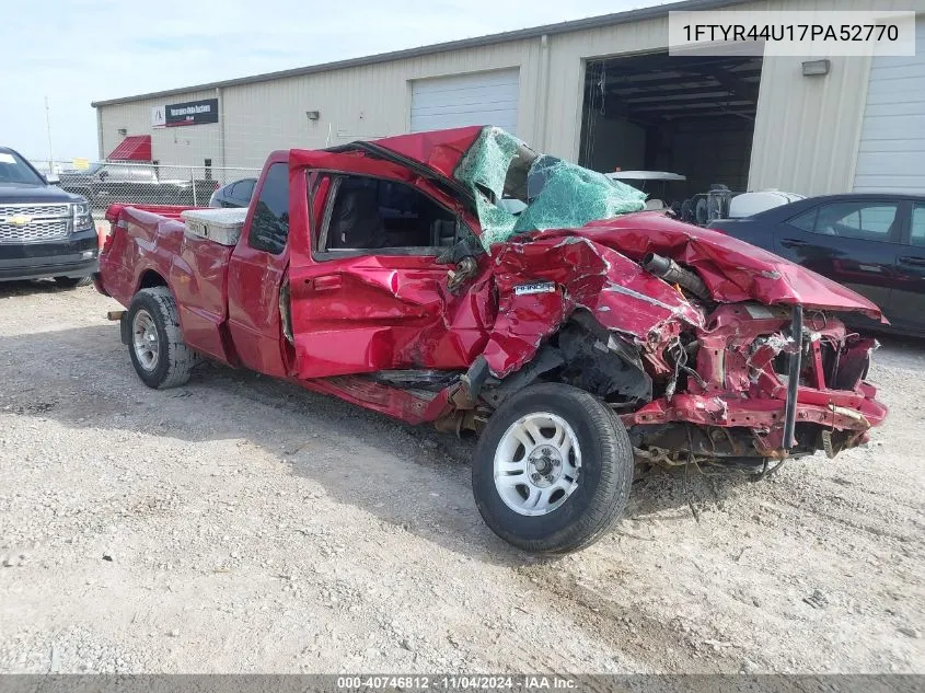 2007 Ford Ranger Super Cab VIN: 1FTYR44U17PA52770 Lot: 40746812