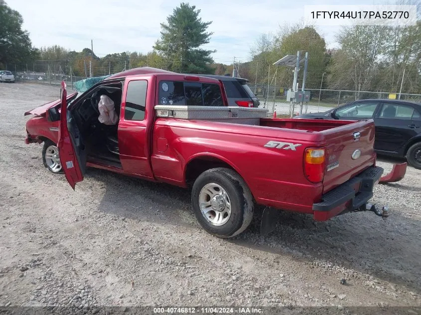 2007 Ford Ranger Super Cab VIN: 1FTYR44U17PA52770 Lot: 40746812