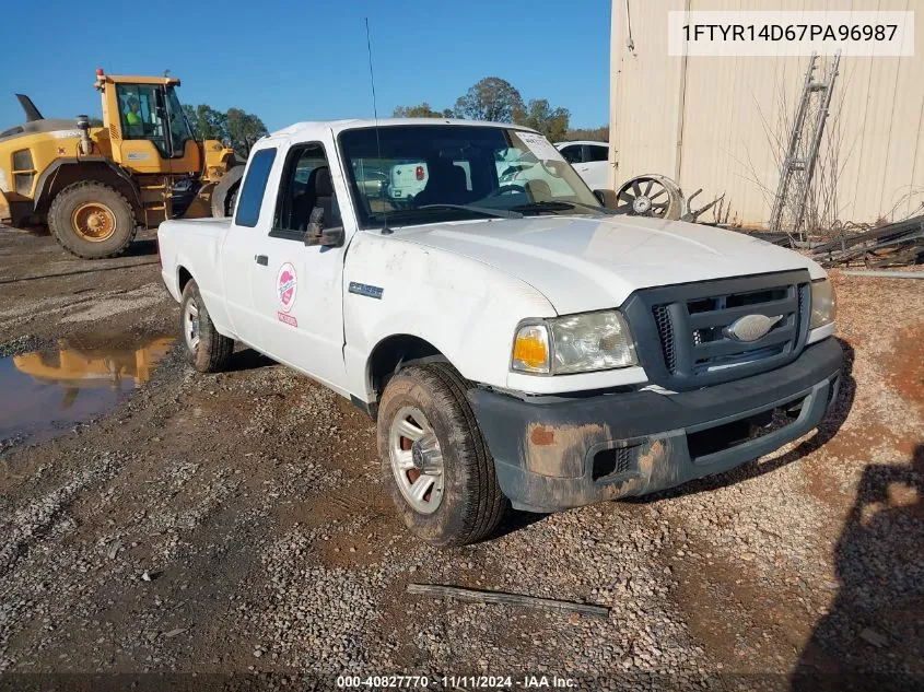 2007 Ford Ranger Stx/Xl/Xlt VIN: 1FTYR14D67PA96987 Lot: 40827770