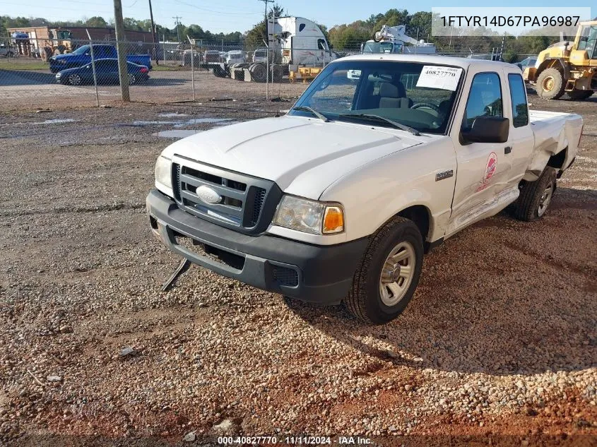 2007 Ford Ranger Stx/Xl/Xlt VIN: 1FTYR14D67PA96987 Lot: 40827770