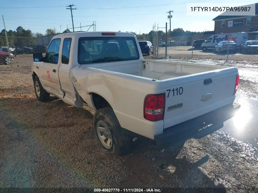 2007 Ford Ranger Stx/Xl/Xlt VIN: 1FTYR14D67PA96987 Lot: 40827770