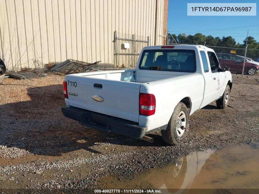 2007 Ford Ranger Stx/Xl/Xlt VIN: 1FTYR14D67PA96987 Lot: 40827770