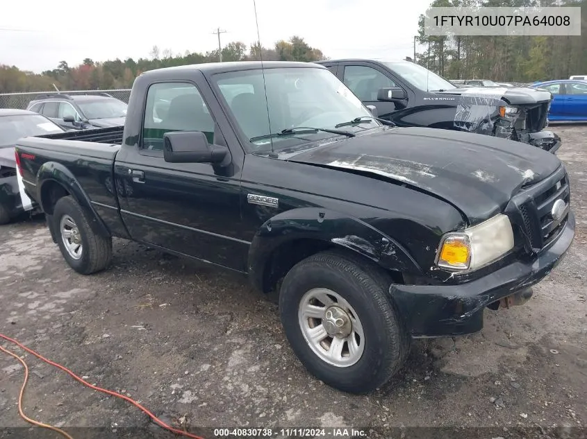 2007 Ford Ranger Sport/Stx/Xl/Xlt VIN: 1FTYR10U07PA64008 Lot: 40830738