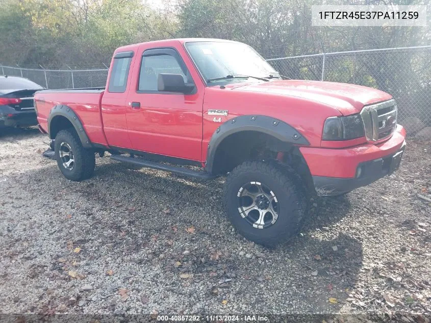 2007 Ford Ranger Fx4 Level Ii/Fx4 Off-Road/Sport/Xlt VIN: 1FTZR45E37PA11259 Lot: 40857292