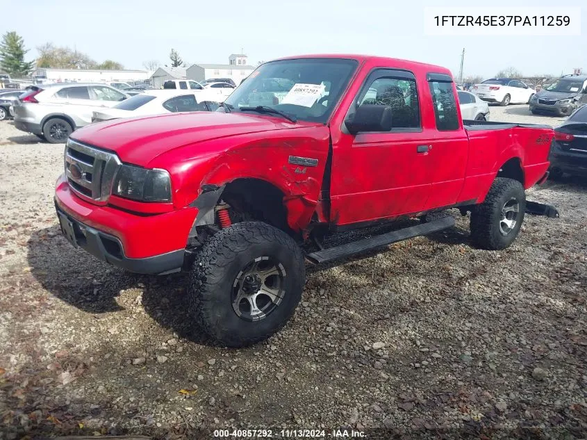 2007 Ford Ranger Fx4 Level Ii/Fx4 Off-Road/Sport/Xlt VIN: 1FTZR45E37PA11259 Lot: 40857292