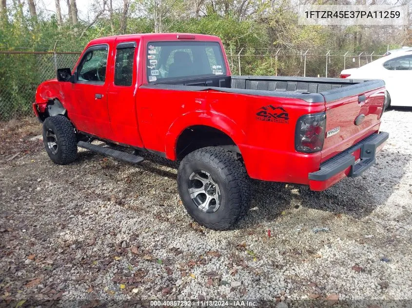 2007 Ford Ranger Fx4 Level Ii/Fx4 Off-Road/Sport/Xlt VIN: 1FTZR45E37PA11259 Lot: 40857292