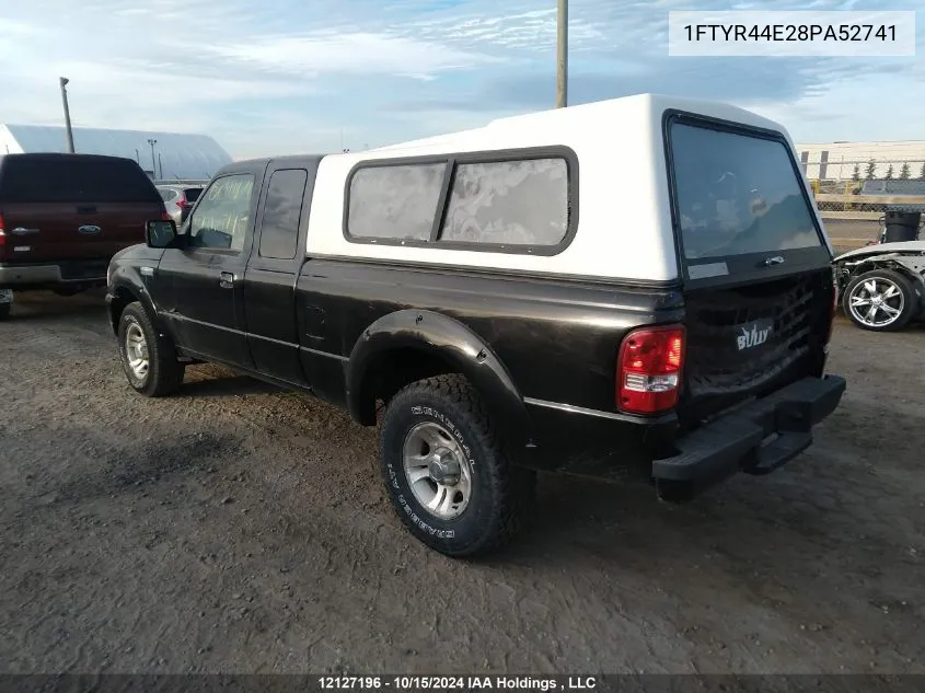 2008 Ford Ranger Super Cab VIN: 1FTYR44E28PA52741 Lot: 12127196