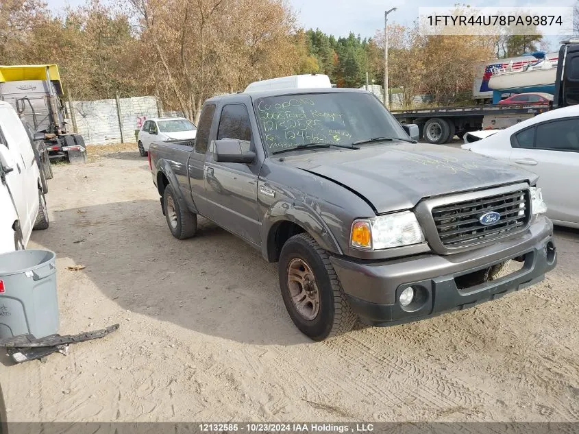 1FTYR44U78PA93874 2008 Ford Ranger Super Cab