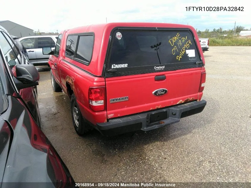 2008 Ford Ranger VIN: 1FTYR10D28PA32842 Lot: 20168954