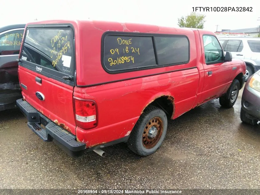 1FTYR10D28PA32842 2008 Ford Ranger