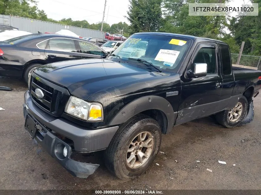 2008 Ford Ranger Fx4 Off-Road/Sport/Xlt VIN: 1FTZR45EX8PA11020 Lot: 39998908