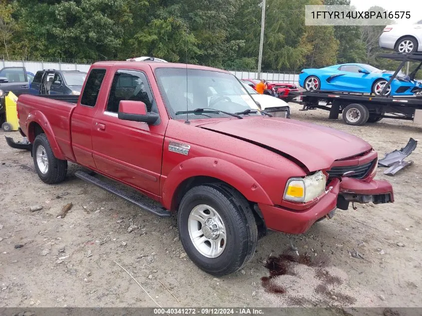 2008 Ford Ranger Sport VIN: 1FTYR14UX8PA16575 Lot: 40341272