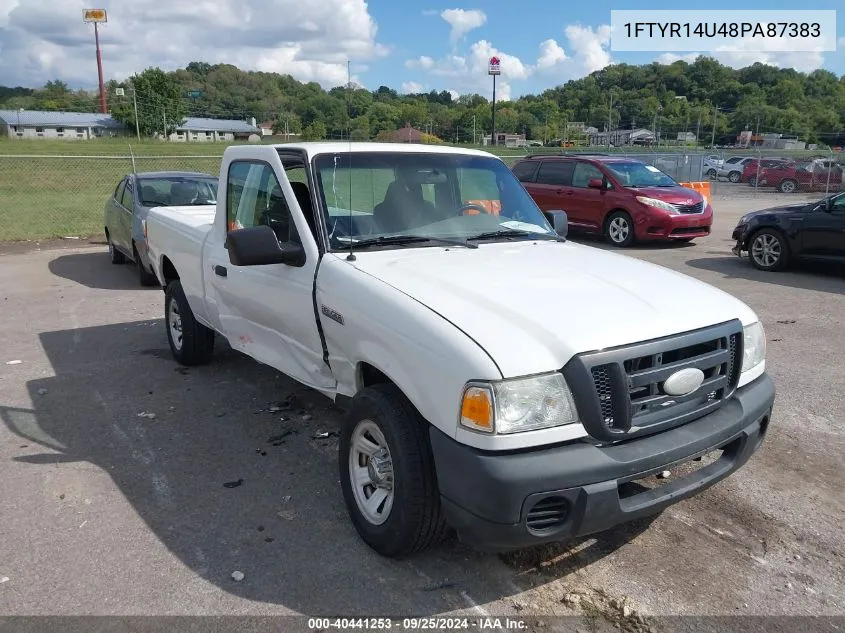 2008 Ford Ranger Sport/Xl/Xlt VIN: 1FTYR14U48PA87383 Lot: 40441253