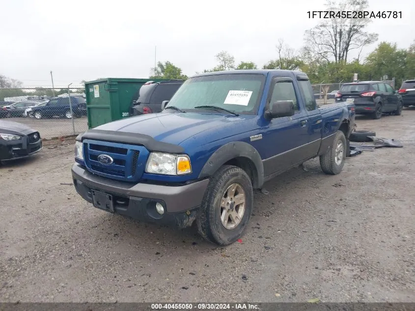 2008 Ford Ranger Fx4 Off-Road/Sport/Xlt VIN: 1FTZR45E28PA46781 Lot: 40455050