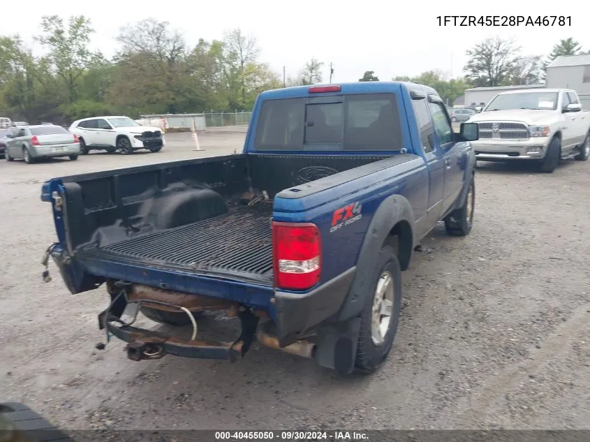 2008 Ford Ranger Fx4 Off-Road/Sport/Xlt VIN: 1FTZR45E28PA46781 Lot: 40455050