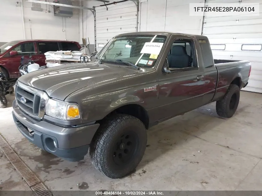 2008 Ford Ranger Fx4 Off-Road/Sport/Xlt VIN: 1FTZR45E28PA06104 Lot: 40456104