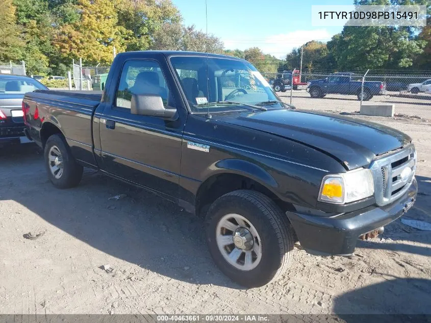 2008 Ford Ranger Xl/Xlt VIN: 1FTYR10D98PB15491 Lot: 40463661