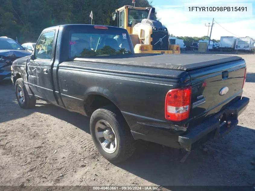 2008 Ford Ranger Xl/Xlt VIN: 1FTYR10D98PB15491 Lot: 40463661