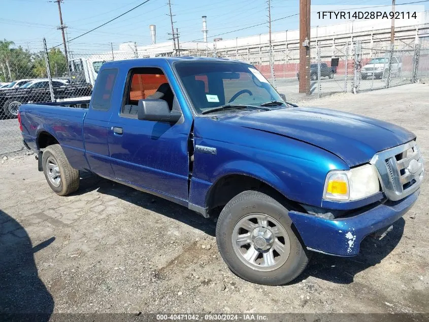 2008 Ford Ranger Super Cab VIN: 1FTYR14D28PA92114 Lot: 40471042