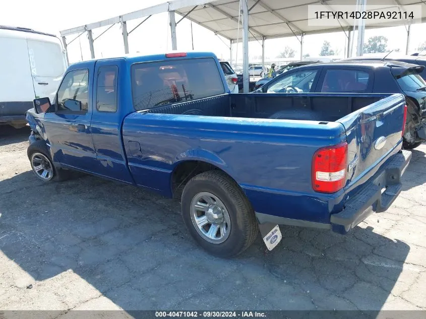 2008 Ford Ranger Super Cab VIN: 1FTYR14D28PA92114 Lot: 40471042