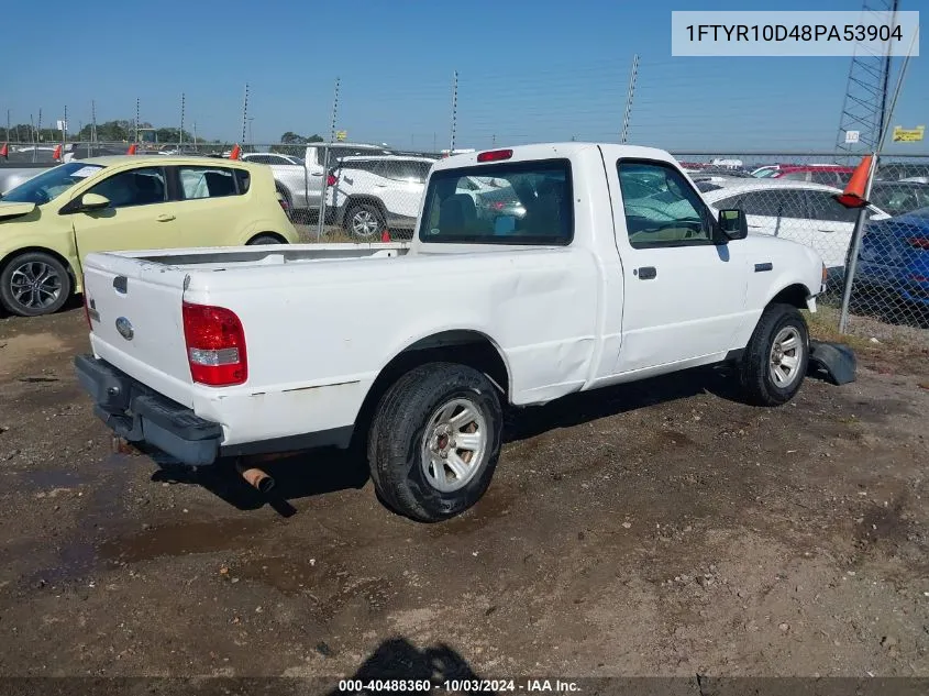 2008 Ford Ranger Xl/Xlt VIN: 1FTYR10D48PA53904 Lot: 40488360