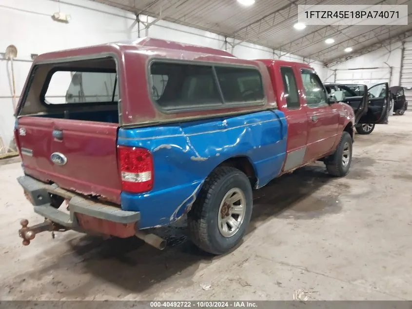 2008 Ford Ranger Fx4 Off-Road/Sport/Xlt VIN: 1FTZR45E18PA74071 Lot: 40492722