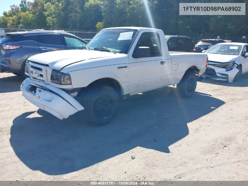 2008 Ford Ranger Xl/Xlt VIN: 1FTYR10D98PA68902 Lot: 40531781