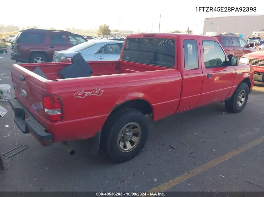 2008 Ford Ranger Fx4 Off-Road/Sport/Xlt VIN: 1FTZR45E28PA92398 Lot: 40536203