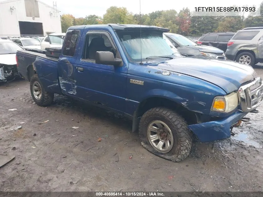 2008 Ford Ranger Fx4 Off-Road/Sport/Xl/Xlt VIN: 1FTYR15E88PA17893 Lot: 40595414