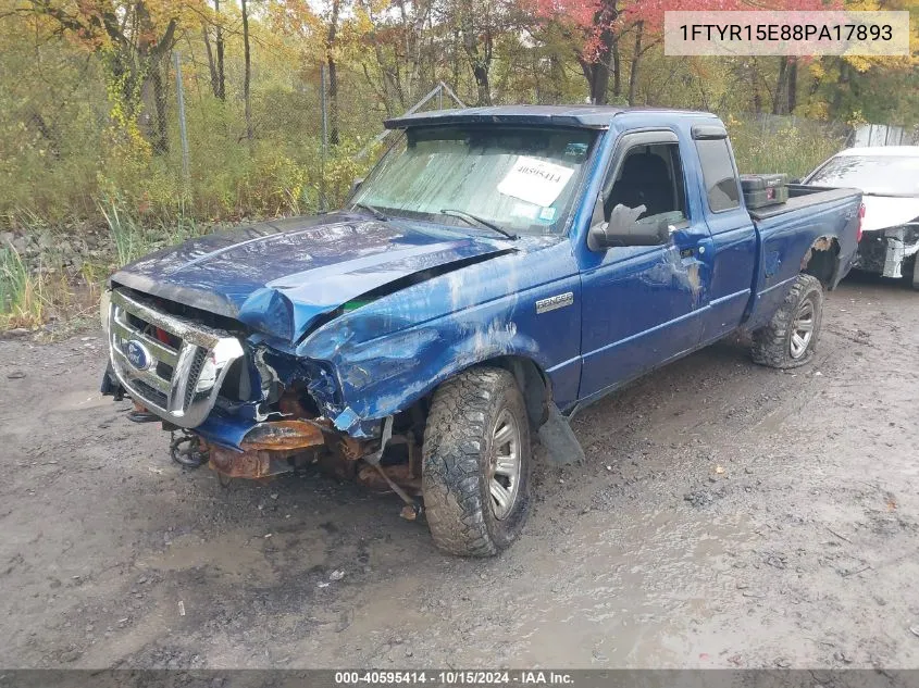 2008 Ford Ranger Fx4 Off-Road/Sport/Xl/Xlt VIN: 1FTYR15E88PA17893 Lot: 40595414